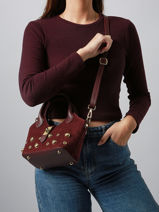 Handtas Velvet Studs Milano Rood velvet studs VS25091-vue-porte